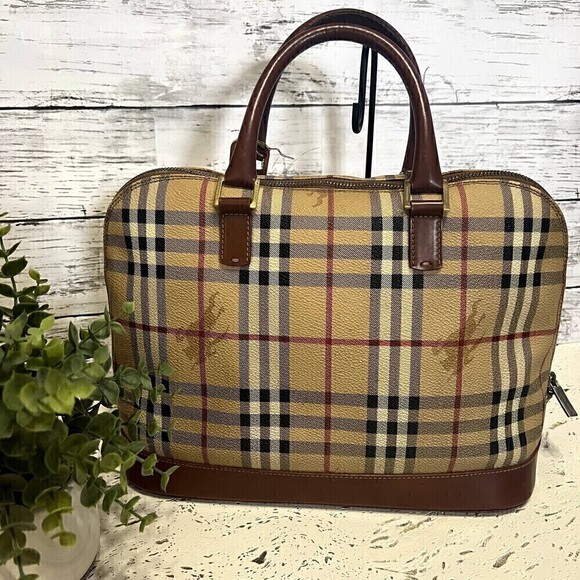 BURBERRY Haymarket Handbag Purse